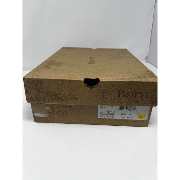 Born F13222 Womens Brown Leather Closed Toe Slip-On Block Heel Clog Shoes Size 9 - Picture 9 of 9